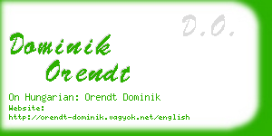 dominik orendt business card